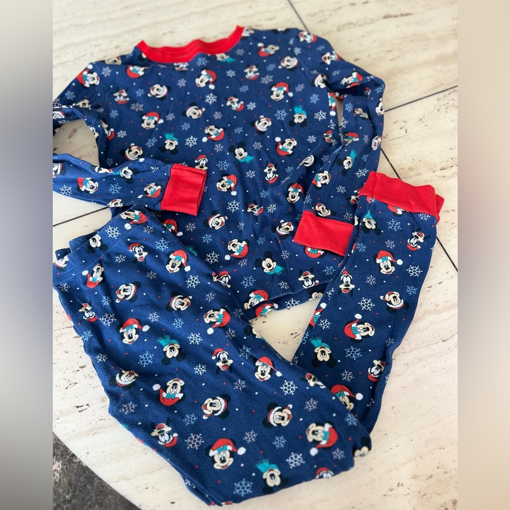 Disney Kids Pajama Set - Blue and Red Mickey Print